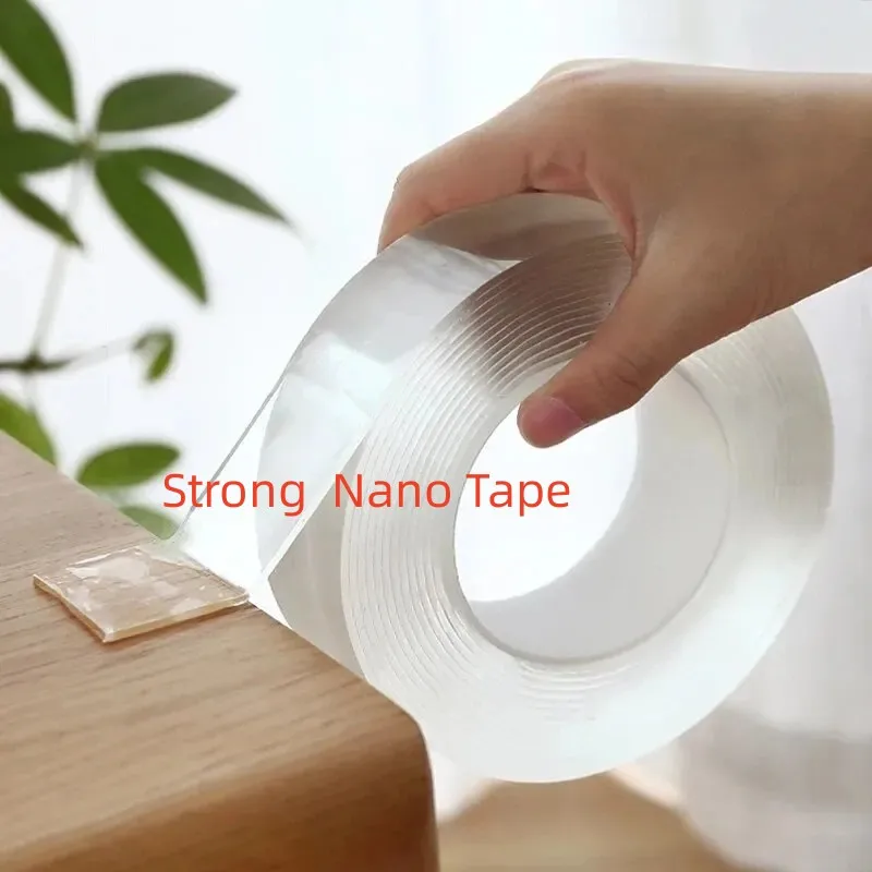 Ultra-strong Double-sided Adhesive Nano Tape Transparent Waterproof Extra Strong Sticky Strip Heavy-duty Two Side Tape