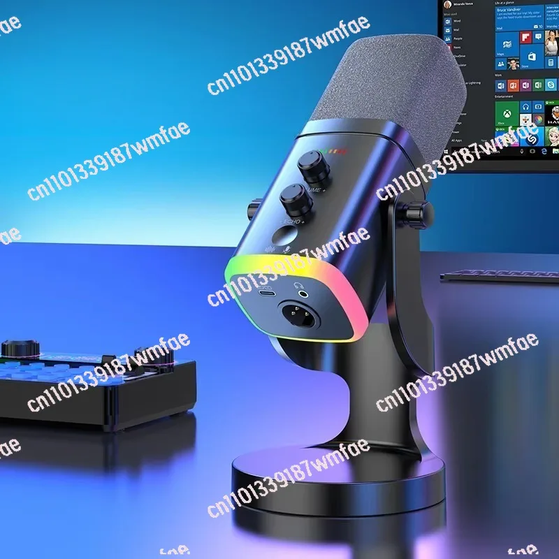 Broadcast Suite 4k Autofocus Webcam with Smart Voice Repair Sound Card and Dynamic Microphone for Live Streaming