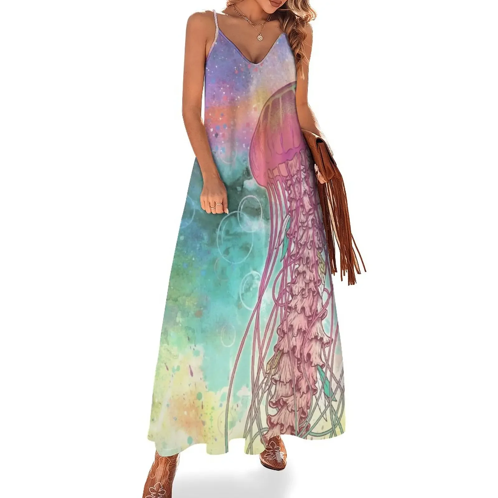 

Space Jellyfish Sleeveless Dress party dresses women dresses for prom fairy dress elegant dress