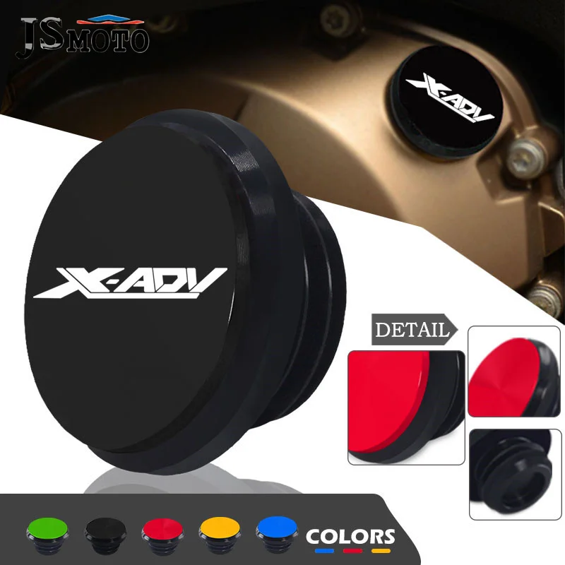 

New For X-ADV 750 XADV750 X ADV 750 2017-2024 x-adv Aluminum Motorcycle Engine Magnetic Oil Drain Plug Cover Oil Filter Cup Cap