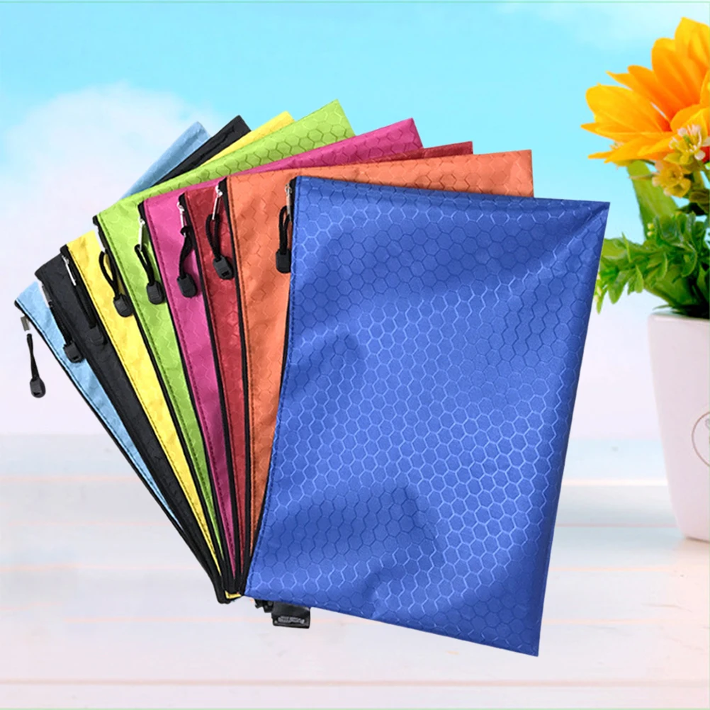 

Waterproof File Bag Stylish Folders Holder Random Color Document Multi-functional