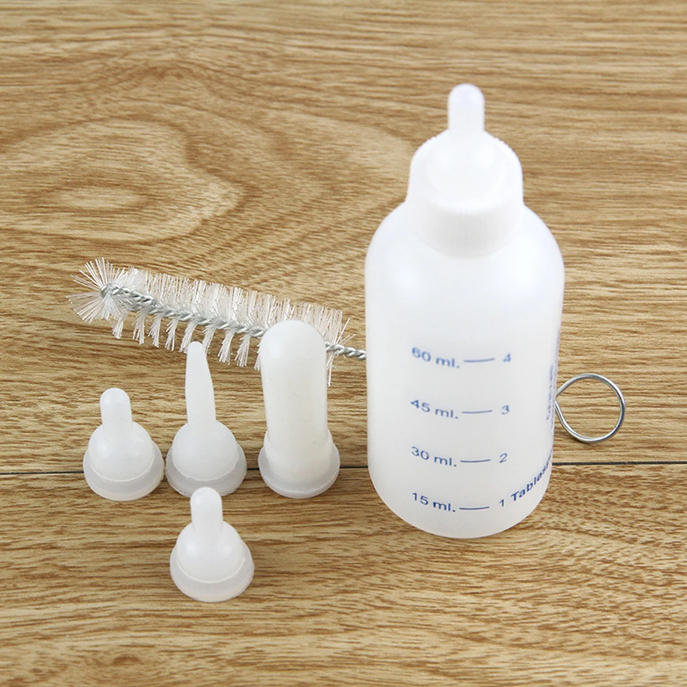 

Bottle 60ML Food Grade Easy Clean Nursing Kit for Puppies Kittens Newborn Animals Feeding Supplies Bottle Set