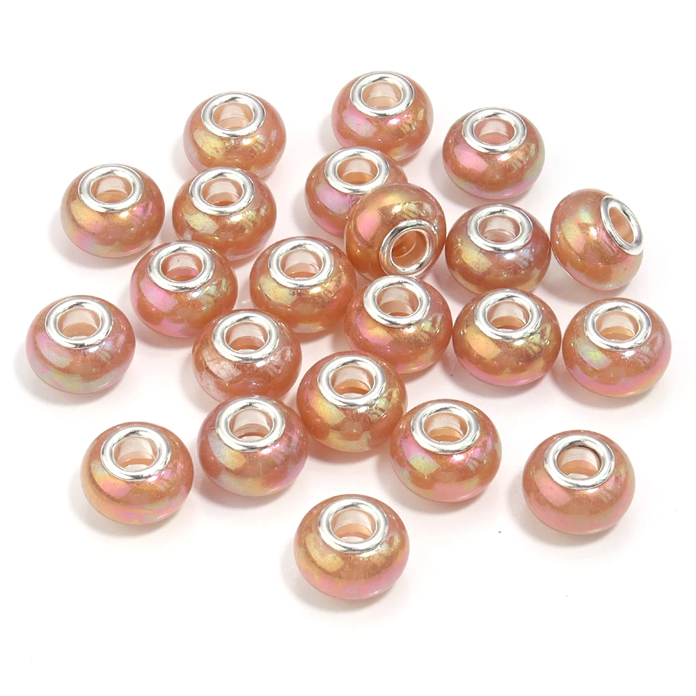 20Pcs Resin Round Beads for DIY Bracelet and Necklace Making