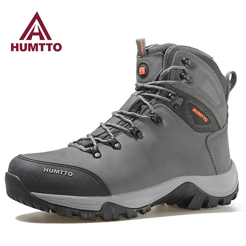 HUMTTO Waterproof Hiking shoes Men's hunting Boots Tactical Desert Combat Ankle Male trekking Boots Women warm Leather Sneakers