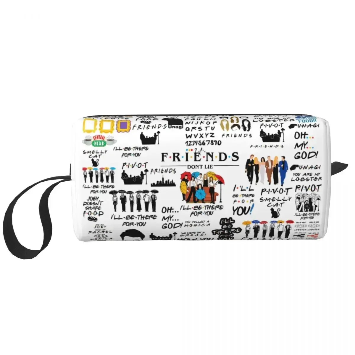 Funny TV Show Friends Collage Cosmetic Bag Women Fashion Big Capacity Makeup Case Beauty Storage Toiletry Bags