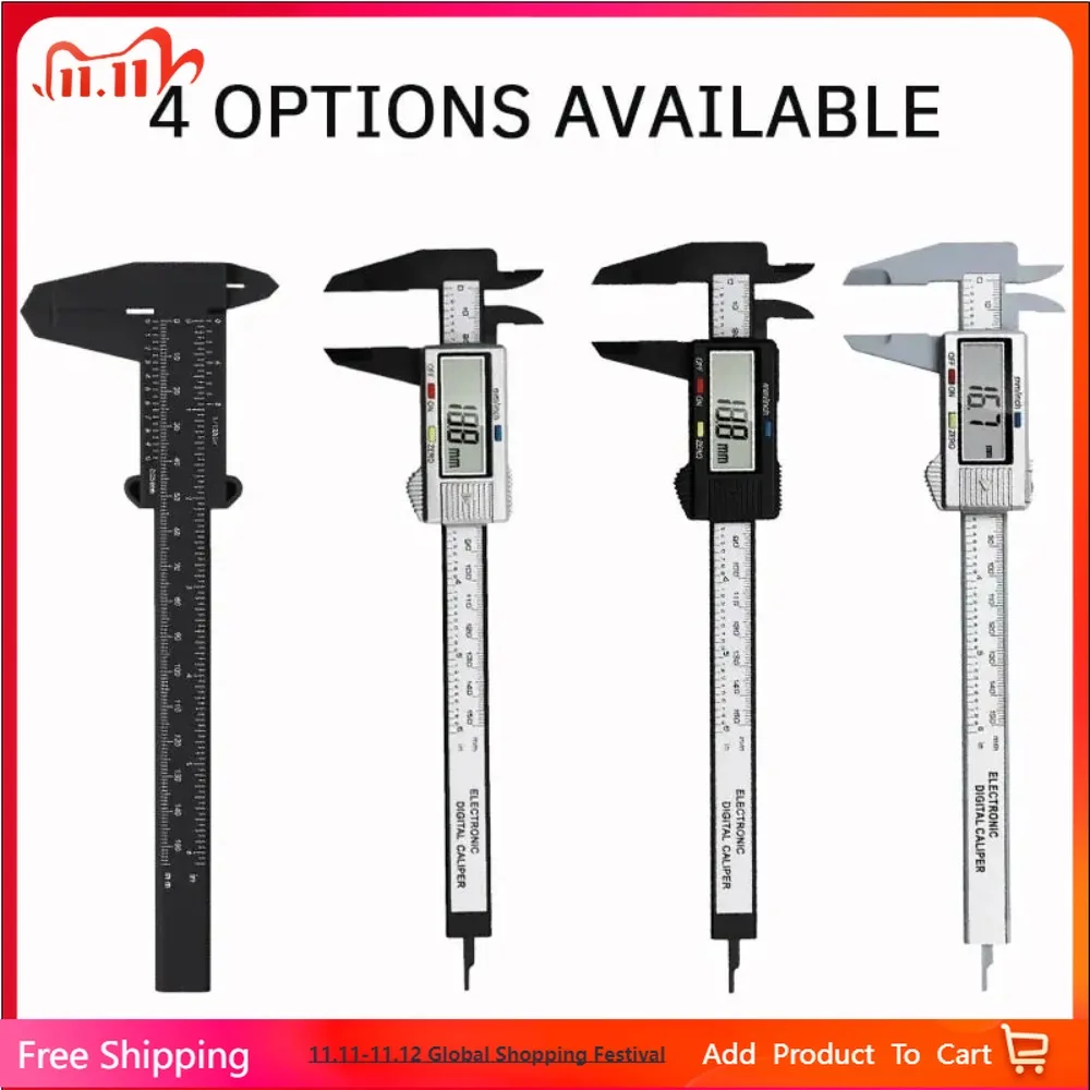 

1PC Plastic Vernier Caliper Caliper Mini Text Play Caliper Student Vernier Ruler 0 to 150mm Measuring Tool