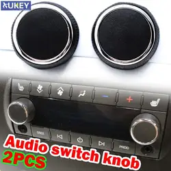 Pair Rear Audio Knobs Radio Volume Switch Button For Cadillac Escalade Chevrolet Avalanche Silverado Suburban Tahoe GMC Acadia