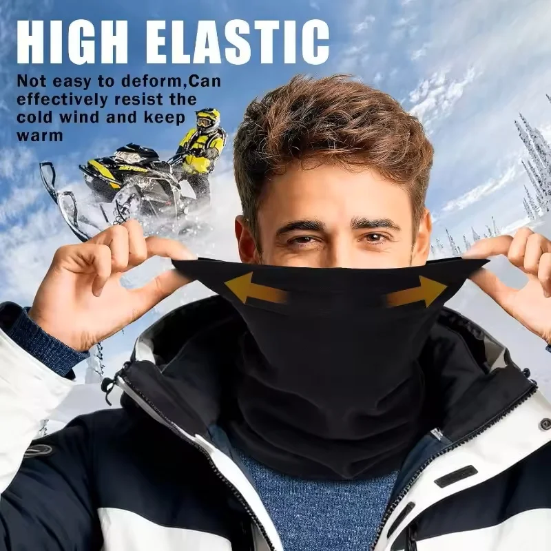 Winter Warm Polar Fleece Neck Gaiter Skiing Running Sport Scarf Face Mask Windproof Warm Head Cover Men Women Cycling Headwear