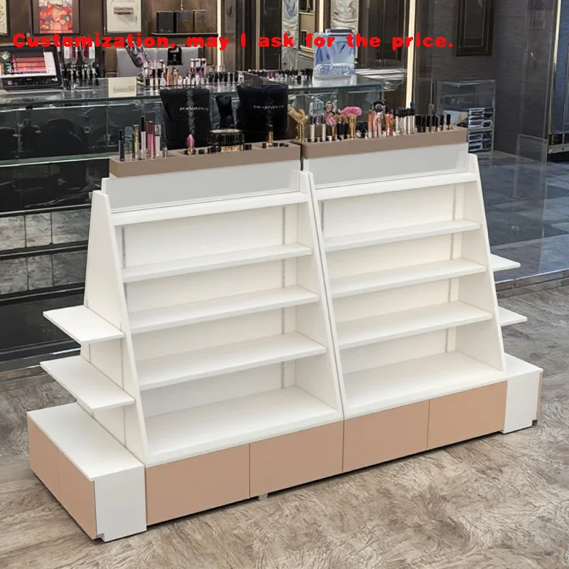 

на заказ. Изготовленная на заказ современная модная косметическая витрина Оптовые магазины Стеллажи для ухода за кожей Идеи дизайна интерьера Мода магазина