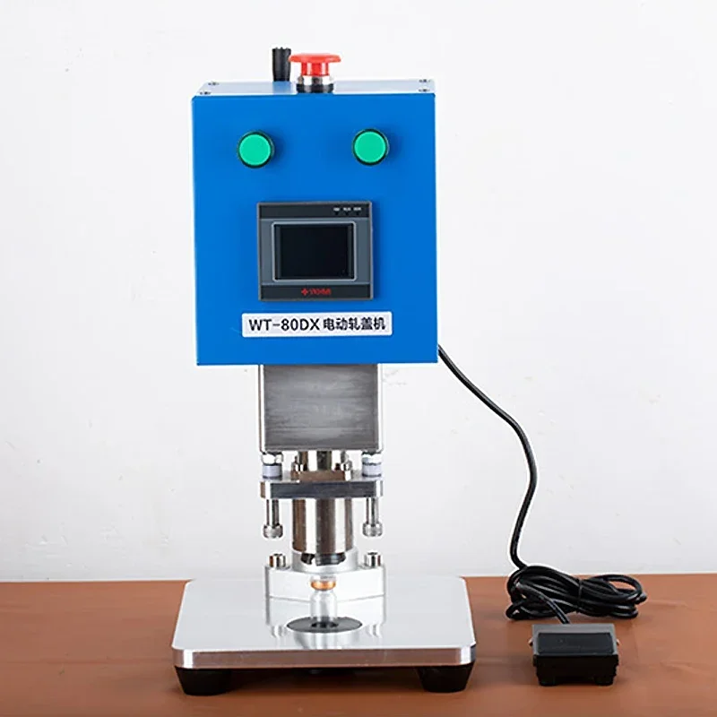 Electric Bottle Caps Sealing Capping Machine 80DX 20MM 15MM 13MM Caliber Capper for Collar Ring Crimping Vial Top Pressing Glass