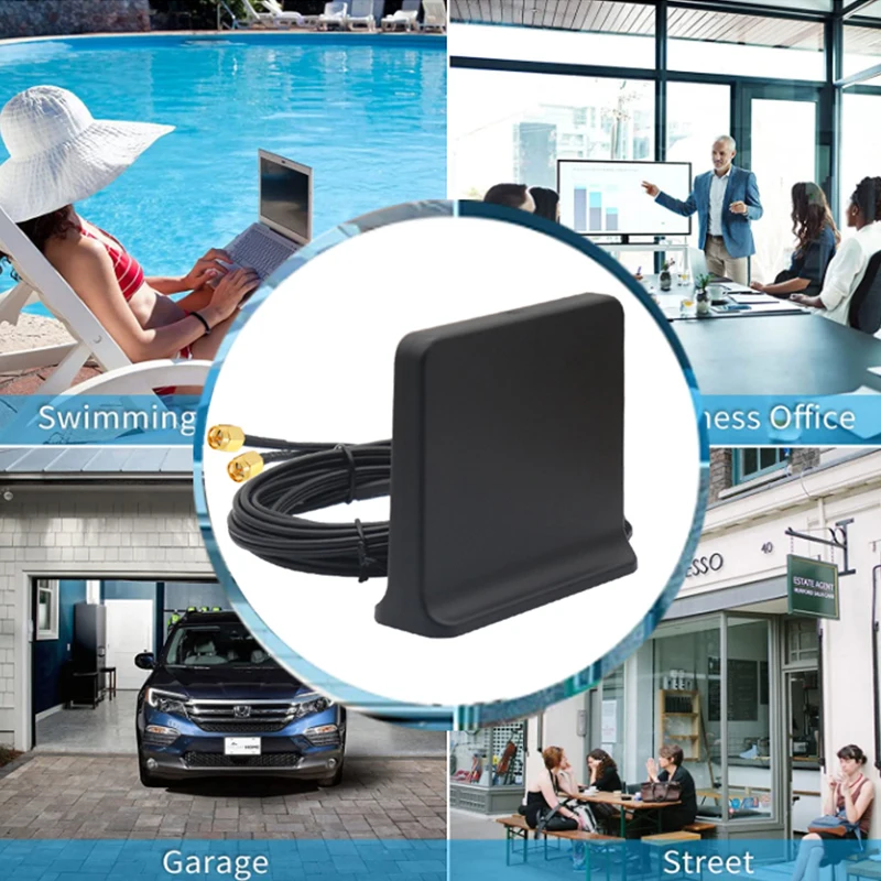 Dual-Cable Long Range 5G 4G LTE 3G GSM  WiFi Antenna Signal Booster Amplifier Cellular Network Coverage CPE PRO Router TS9 SMA