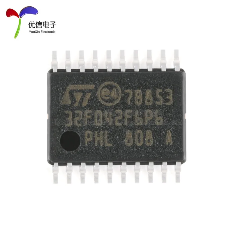 10PCS original authentic STM32F042F6P6 TSOP-20 ARM Cortex-M0 32-bit microcontroller MCU