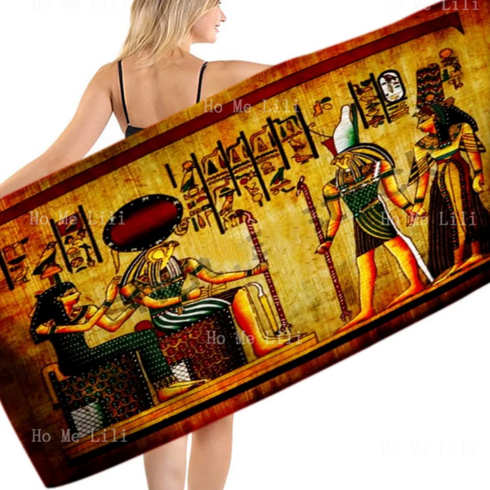 Ancient Egyptian Scrolls With Pharaonic Hieroglyphics Quick Drying Towel By Ho Me Lili Fit For Fitness