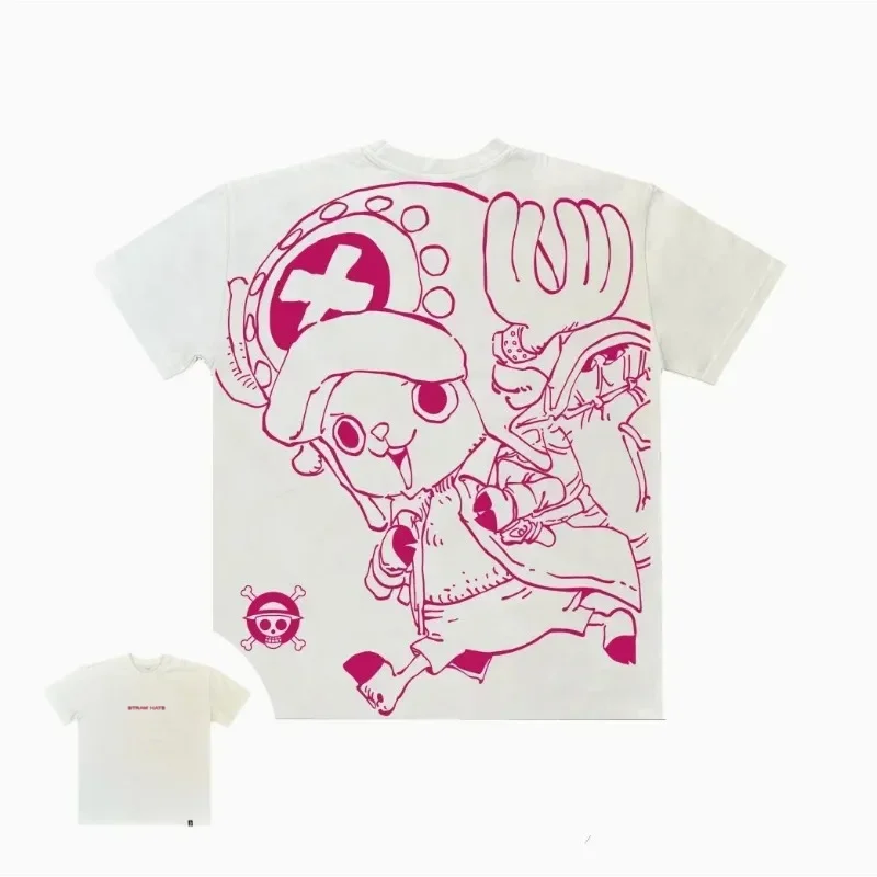 Цельная модная горячая распродажа, аутентичная футболка большого размера, топ унисекс в стиле аниме, официальная лицензионная хлопковая рубашка с портретным принтом Луффи