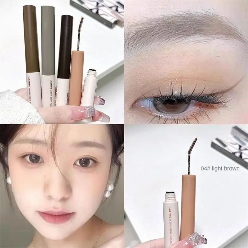 Liquid Dyeing Eyebrow Gel Cream มาสคาร่าคิ้วยาวนานกันน้ําสีเทาสีน้ําตาลมาสคาร่าสีน้ําตาลเข้ม Natural Eyebrow Cream แต่งหน้า