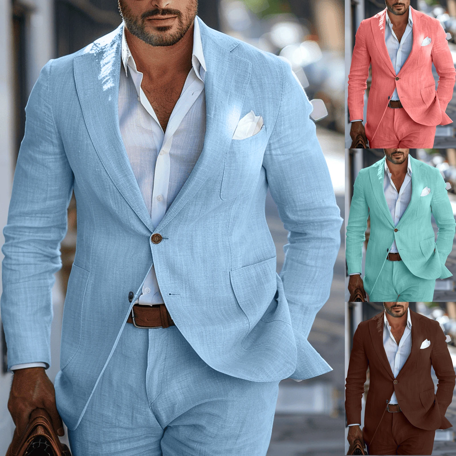 

Льняные повседневные костюмы для мужчин среды Slim Fit Summer Beach Однотонный смокинг Блейзеры Bleizer Masculino Trajes Para Hombre Мужские костюмы на заказ