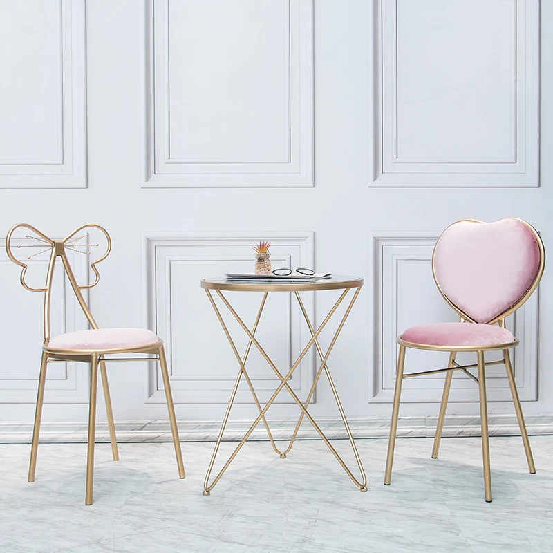 

Скандинавский простой и современный стиль, кафе, магазин чая с молоком, стол и стул, креативный стеклянный журнальный столик из кованого железа, интернет-знаменитости