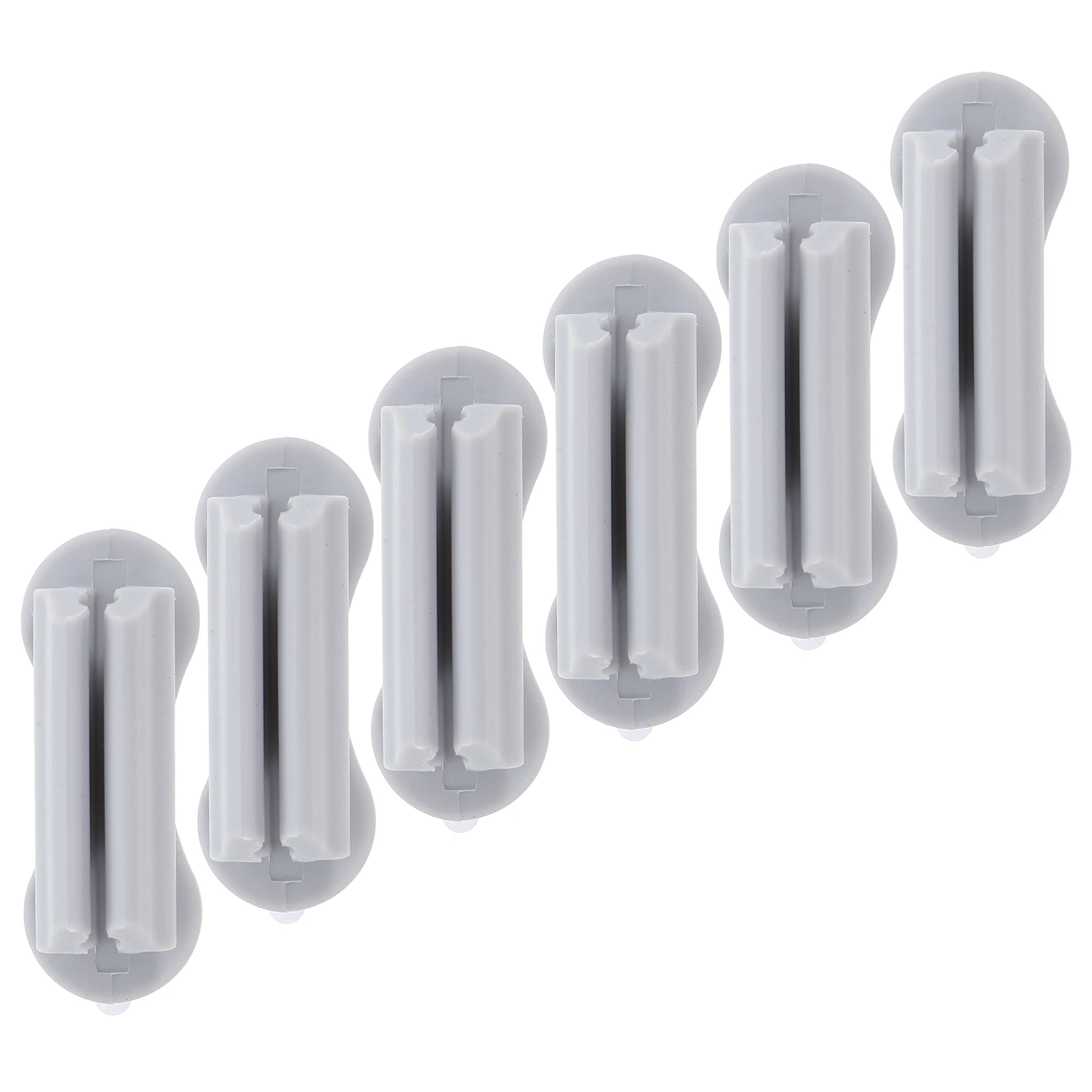 

6pcs Pen Holder Organizer Clip Adhesive Desk Pencil Marker Student Silicone Classroom Stationery Storage Solution