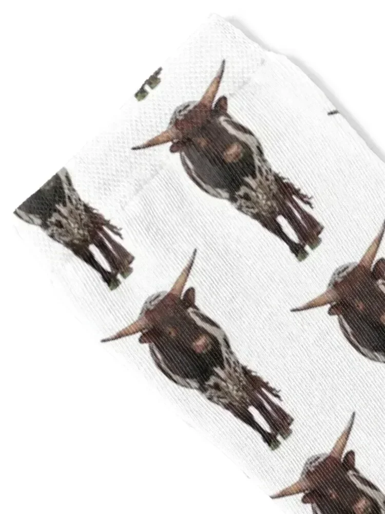 Longhorn bull calf Socks Stockings man retro Socks Men's Women's