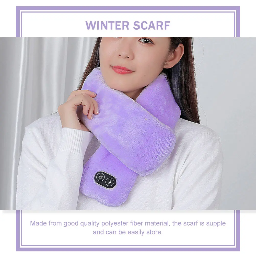 Winter Heating Scarf Adjustable Temperature Cold-Proof Polyester Fiber Outdoor Warm Keeping Cycling Neck Collar