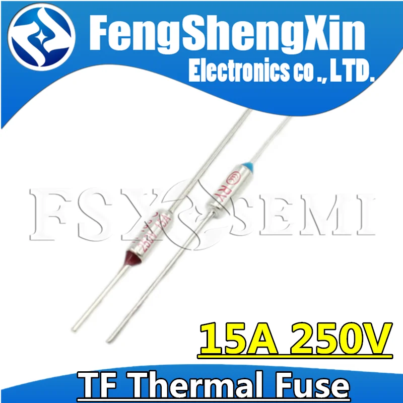 TF Thermal Fuse RY 15A 250V Temperature Control Thermostat Switch 73C 75C 85C 100C 110C 120C 130C 165C 172C 185C 192C 255 280C