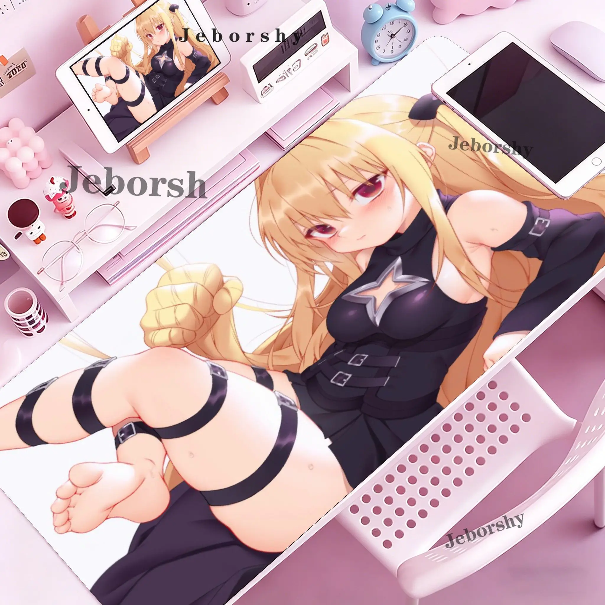 Konjiki no Yami Anime girl Mousepad Large Gaming Mouse Pad office Keyboard HD Printing overlock XXL Desk Mat