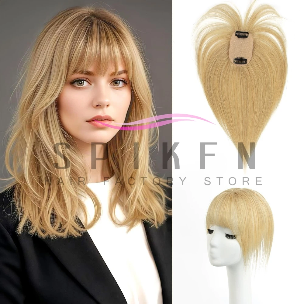 SPIKFN 5x9cm Real Human Hair Topper 8