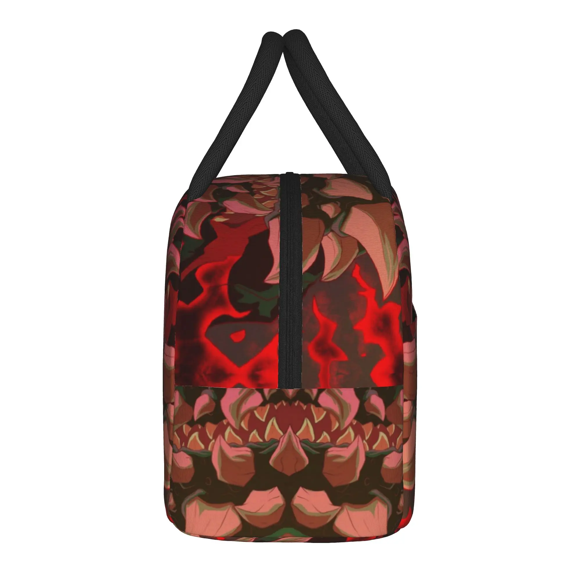 Monster Hunter World Game Insulated Lunch Bag Kanji Wyvern Dragon MHW Meal Container Thermal Bag Tote Lunch Box School  Travel