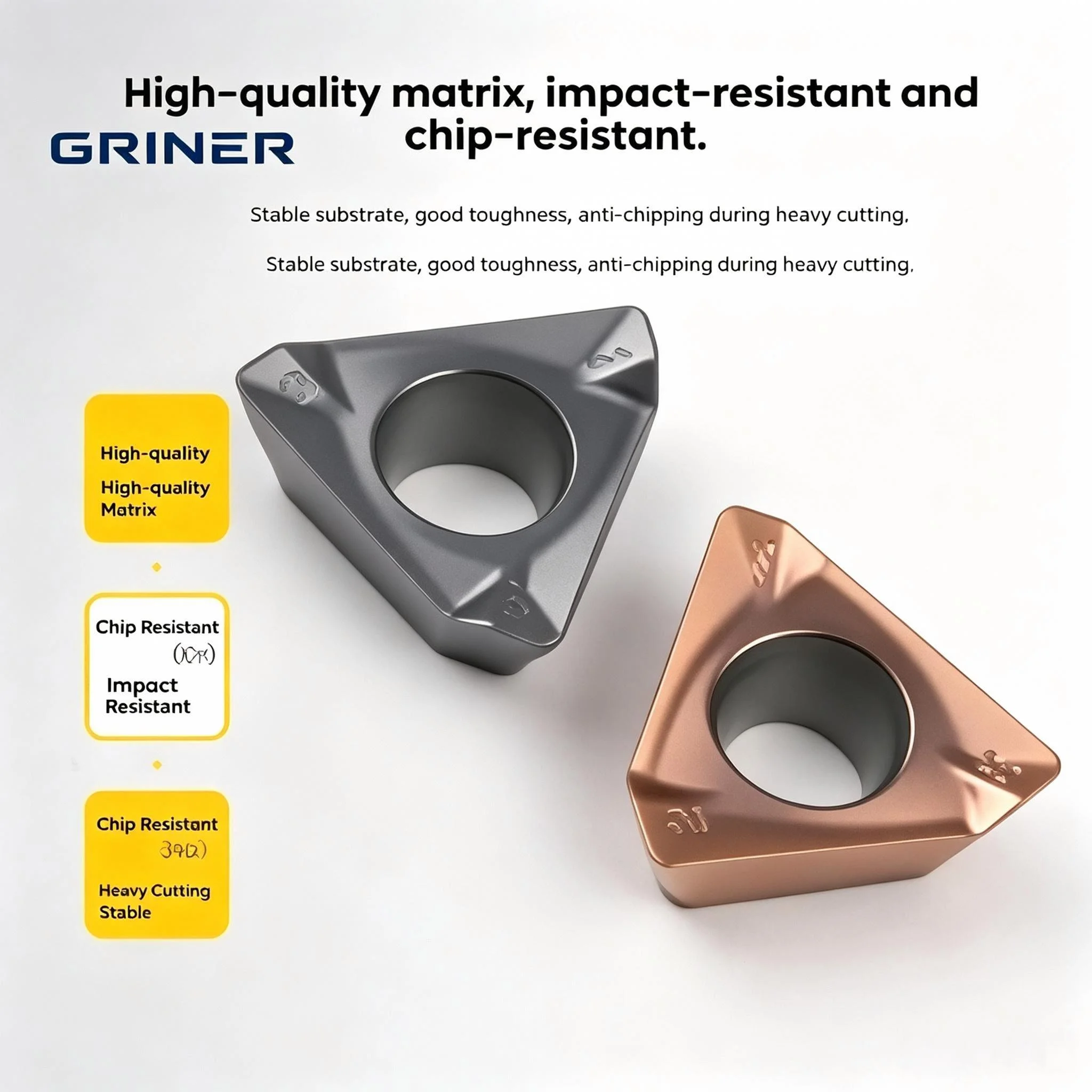 CNC Milling Cutter Insert 3PKT150508R-M/100408R-M/3PKT060304R-M - Right-Angle Surface Milling Cutter Disc with Rapid Feed Insert