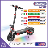 iScooter iX8 Electric Scooter 48V 20Ah 2400W Motor 12Inch Anti-skid Off Road Pneumatic Tire 60KM/H Speed 70km Max Range EScooter