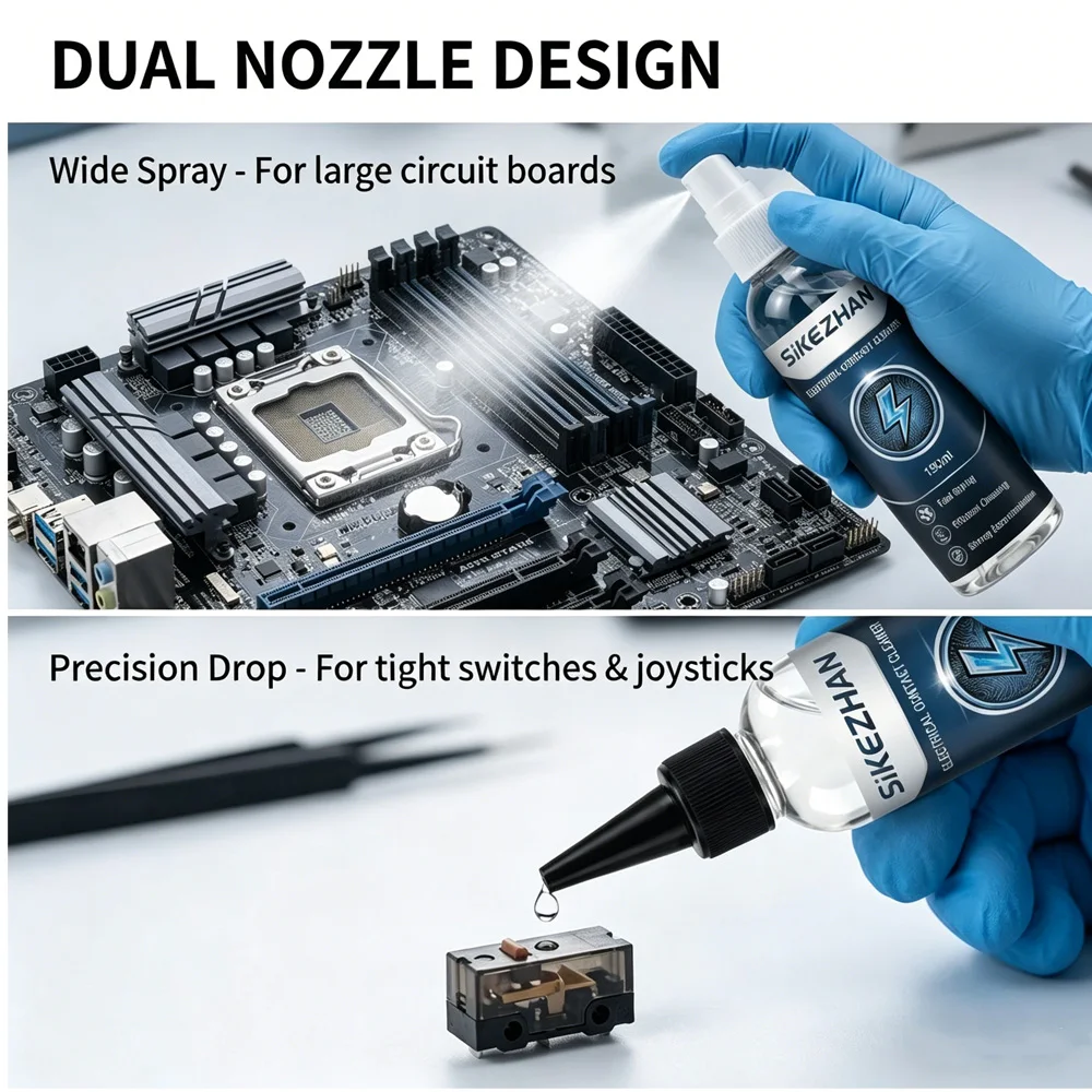 130ml Electrical Contact Cleaner, Fast Drying Circuit Board PCB Cleaner Spray, Remove Oxide for Electronic Repair SIKEZHAN - view 2