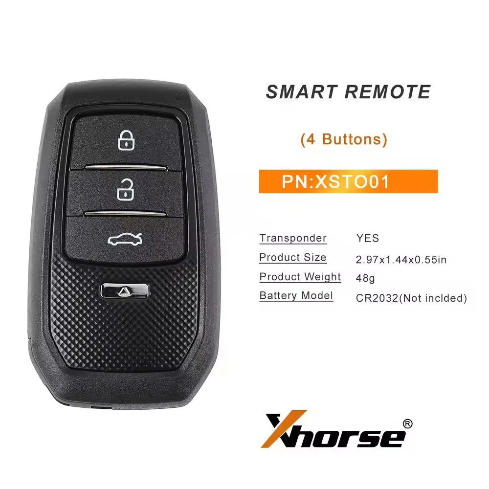 2Pcs/lot Xhorse XSTO01EN FENG.T Univeral TOY.T Smart Key for Toyota XM38 Support 4D 8A 4A All in One