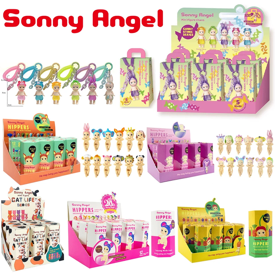 Sonny Angel Blind Box 20th Anniversary  hippers looking back Anime Figures Ornaments Dolls Fans Children Gifts Random 12pcs