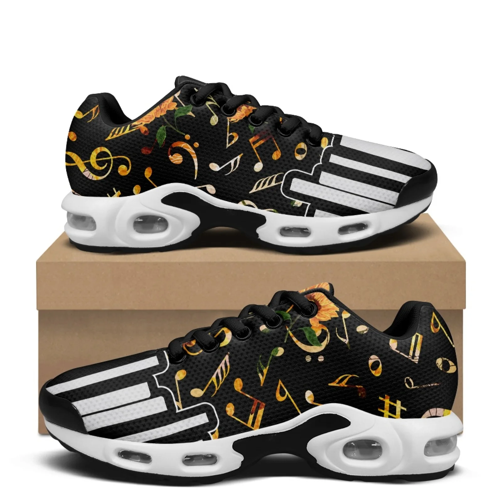 PENSTROLL Music notes Non Slip Air Running Shoes for Casual Mesh Fashion Sneakers Athletic Sneakers