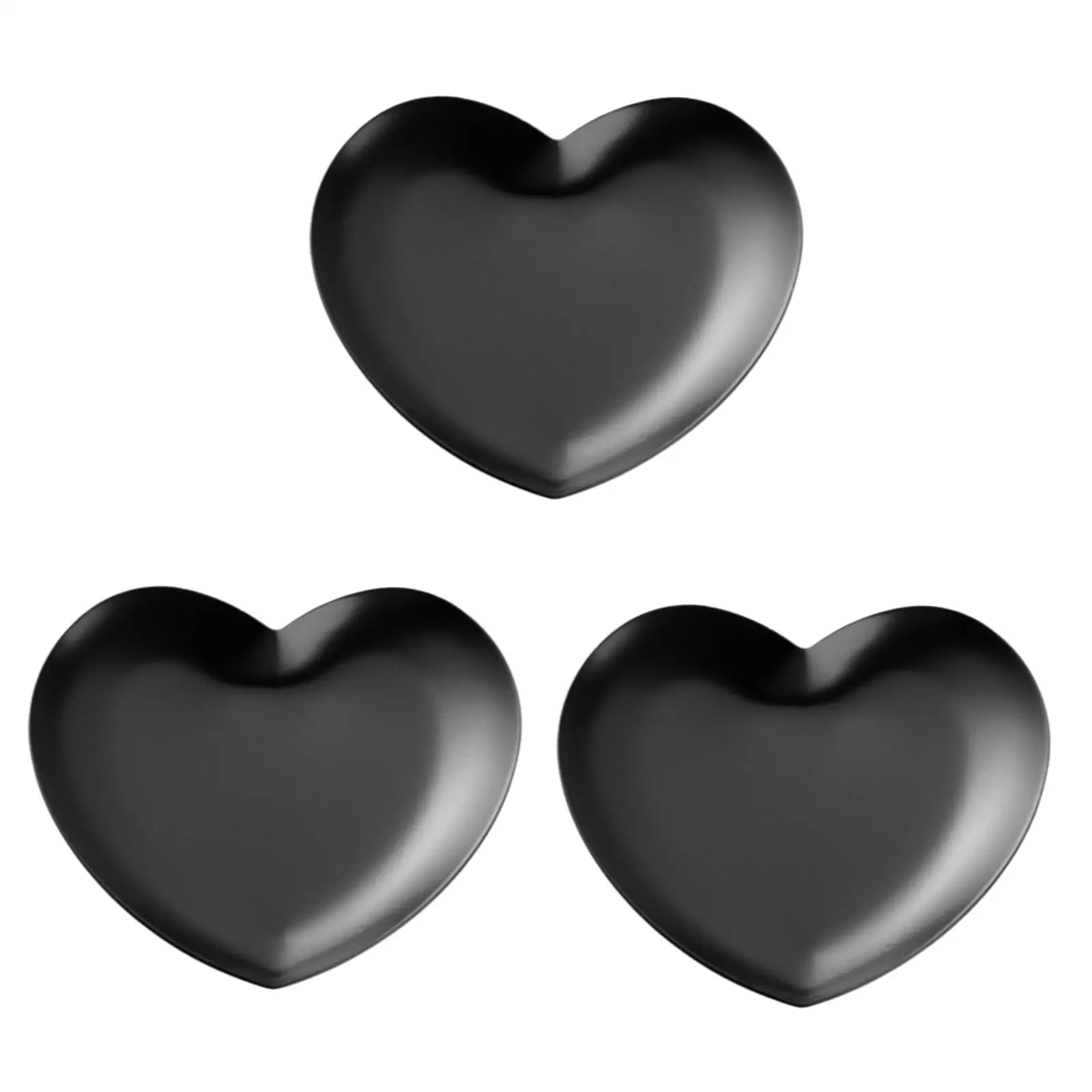3 Pezzi Piatto a Forma di Cuore Vassoio Decorativo Vassoio Piatto in Metallo per Orecchini Forcine Cosmetici Collana di Gioielli Piccoli Oggetti