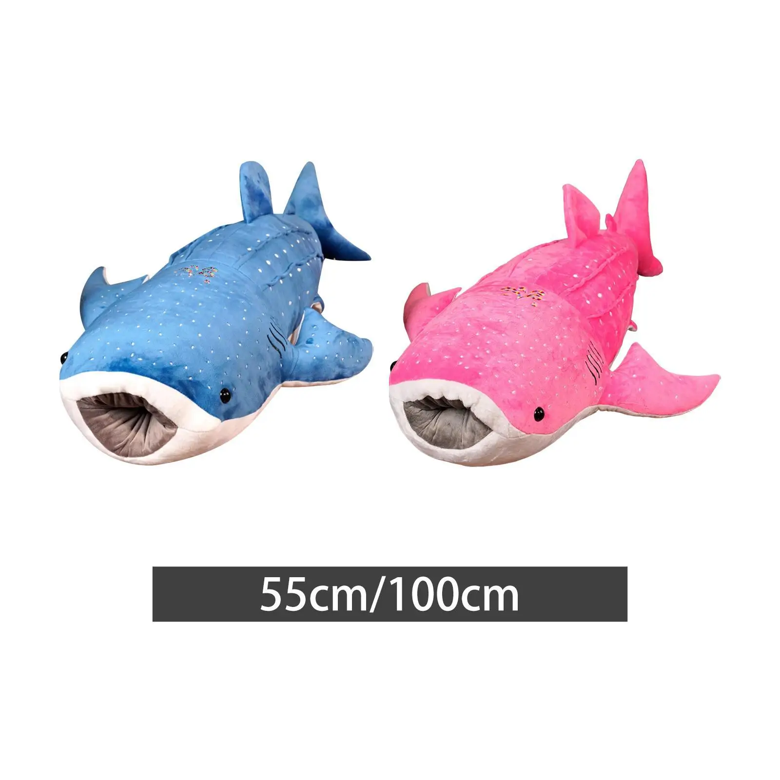 Boneca animal de pelúcia de tubarão, pelúcia decorar presente infantil, tubarão recheado confortável