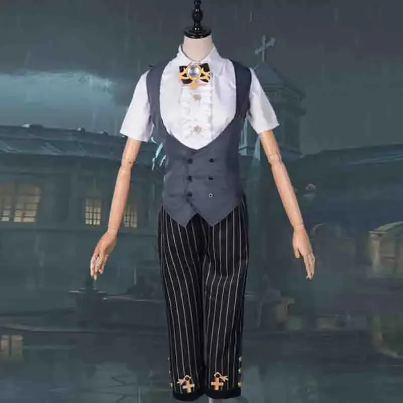 

Костюмы Game Identity V Demi Bourbon, косплей Barmaid, настоящая защита, новая униформа для кожи, костюм, парик, шляпа, костюмы yj4k