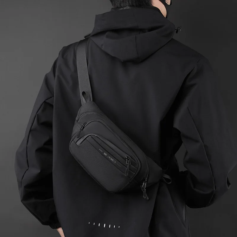 Impermeável cintura saco para homens, viagem Fanny Pack, ombro cinto, mensageiro masculino sacos, saco de peito adolescente, esportes ao ar livre, novo