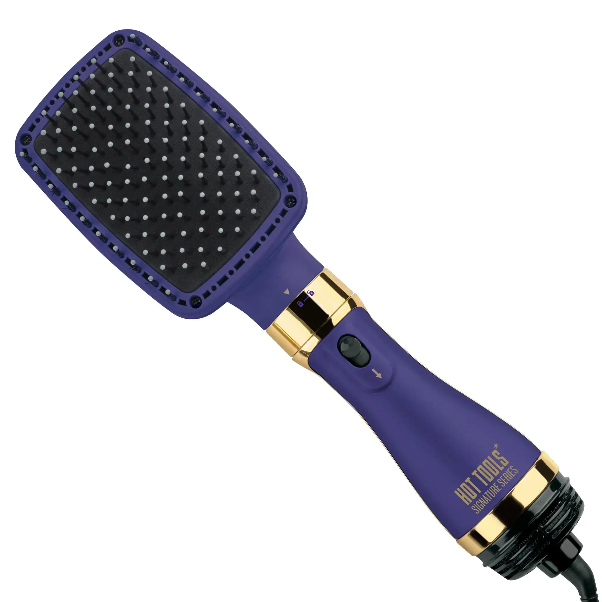 

Pro Signature One-Step Paddle Hair Dryer and Styler Purple Refresh Activated Charcoal Barrel and Bristles To Keep Your Feeling