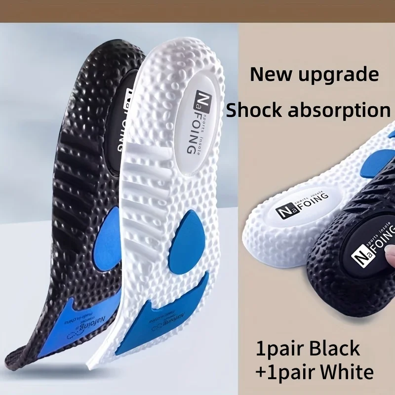 

2 пары ортопедических спортивных эластичных стельок для обуви, подошва унисекс, амортизирующие дышащие стельки для бега