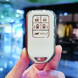 5 Button Tpu Car Key Case Cover for Honda Odyssey 2014 2015 2016 2017 Smart Remote Key Fob Power Doors Hatch Car Accessories