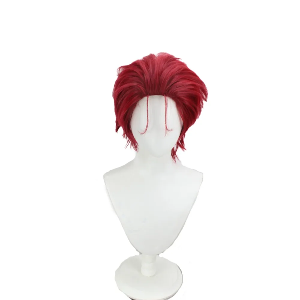 K Project Suoh Mikoto King Cosplay perruque rouge foncé cheveux pointus pour hommes