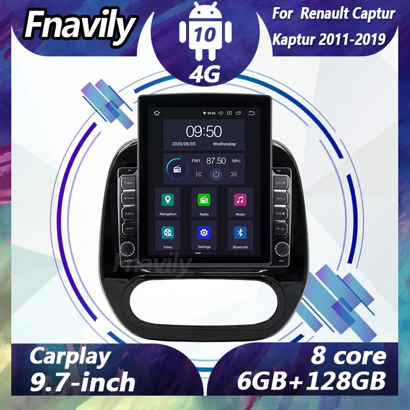 

Fnavily Android 10 car radio For Renault Captur Kaptur video navigation dvd player car stereos audio GPS DSP BT WIFI 2011-2019