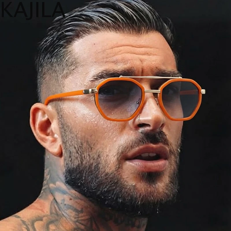 

Steampunk Octagon Square Sunglasses Men 2026 Luxury Brand Vintage Punk Metal Polygon Sun Glasses For Male Classic Shades UV400