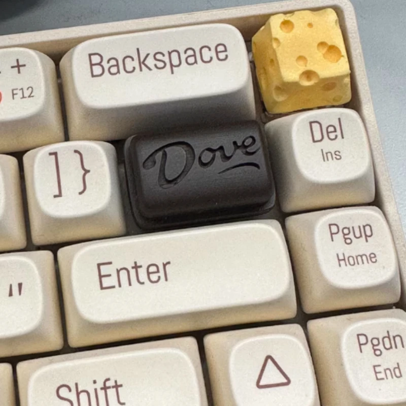 Chocolate Point Keycap Personalized Custom Handmade 3D Resin Keyboard Artisan Key for Mechanical Keyboard 1.5u TAB Key Gift
