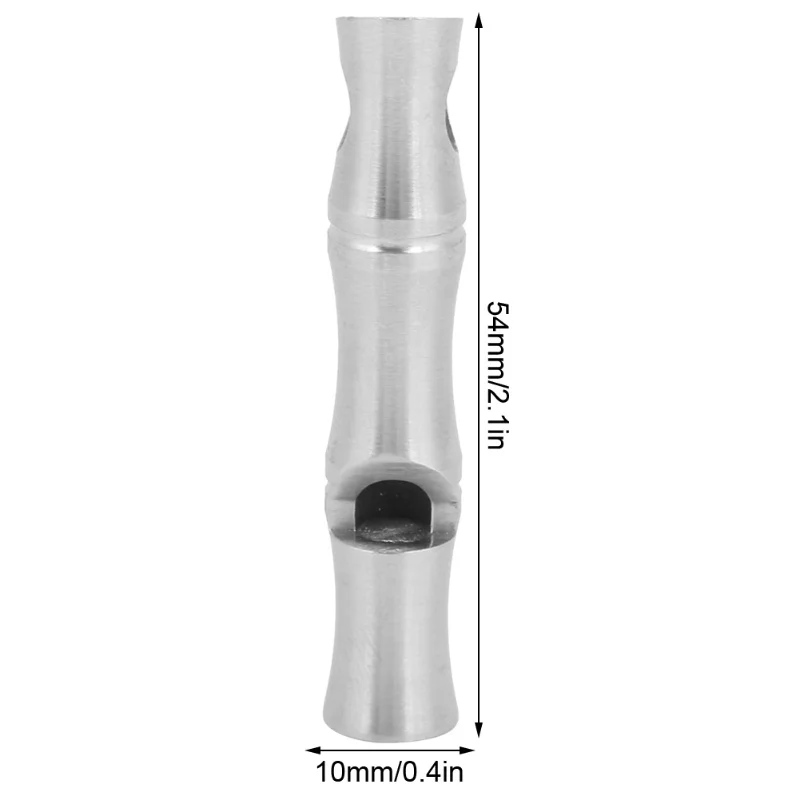 2Pcs Stainless Steel Outdoor Camping Hunting Emergency Survival High Decibel Help Whistle