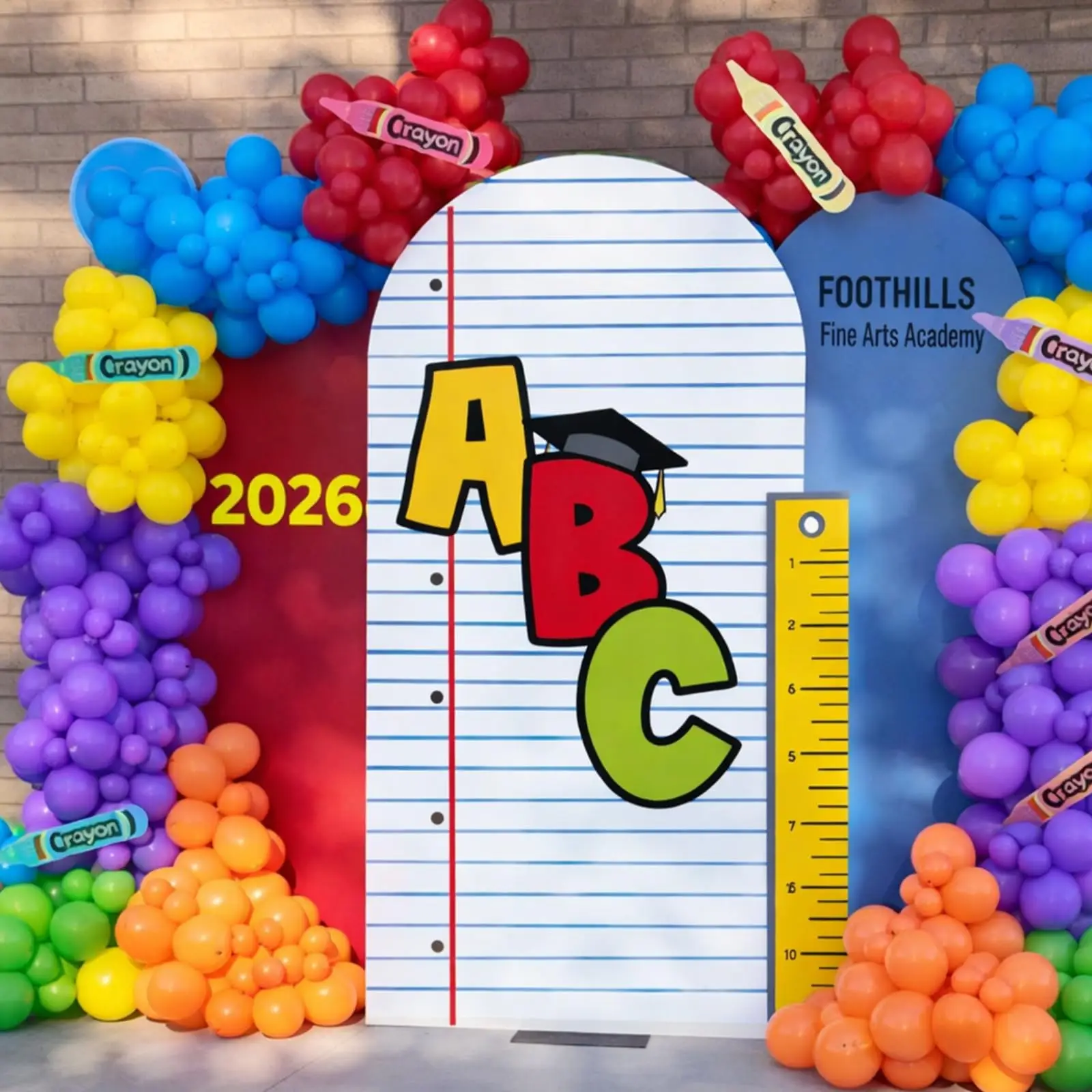 Vorschul-Notizbuch mit Bogenhülle, Foto-Requisiten, Hintergrund für Kindergarten, Klassenzimmer, Abschlussfeier, Schulanfang, Dekorationszubehör