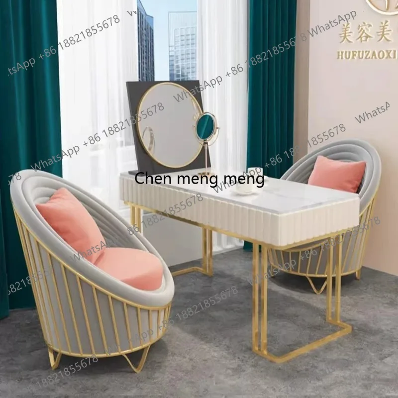 Nordic Marble Manicure Table Chair Set Modern Designed Multifunctional nails table Creative Salon Furniture tavolo manicure