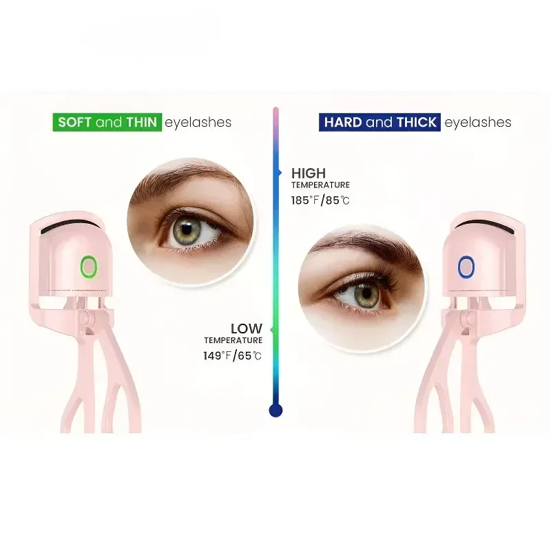 

Heated Eyelash Curler Fast 5s Heat up 24 Hours Long Lasting USB Rechargeable Electric Lash Curler Quick Natural Curling Lashes
