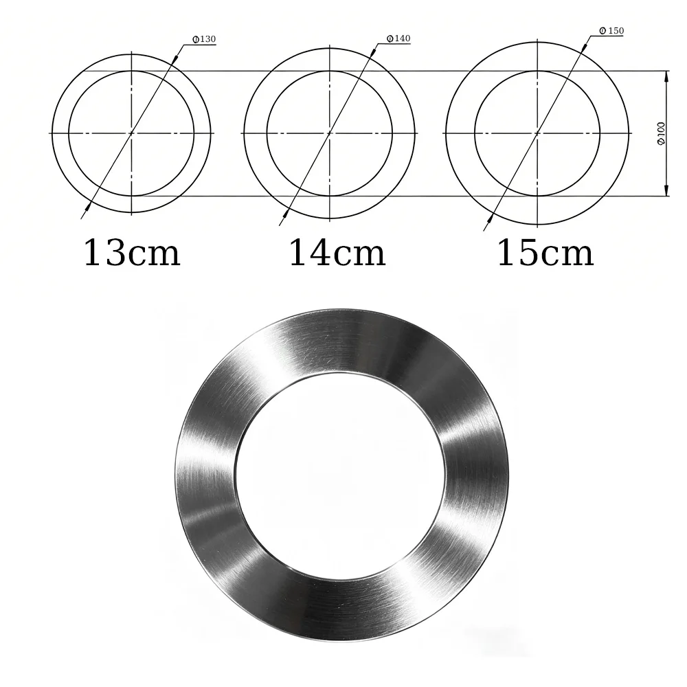 Firewood Stove Adapter Ring, Suitable For Pellet Burner Assembly, Stainless Steel, 15cm/14cm/13cm, Outdoor Stove Assembly Part - Detail 1